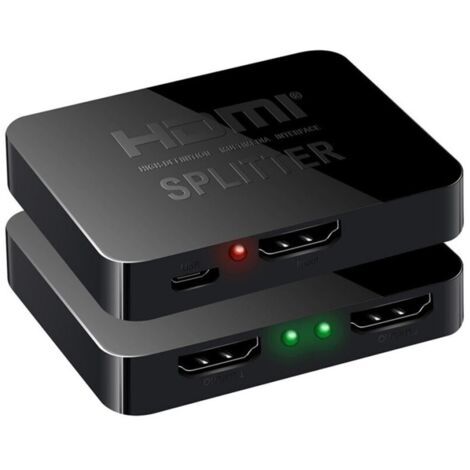 Commutateur HDMI 1 en 2 sorties 4K 30Hz, splitter pour PS5, Xbox, ordinateur et moniteur, affichage double écran