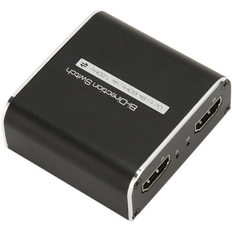 Commutateur HDMI 2 Entrées 1 Sortie 8K 48Gbps, Switch Bidirectionnel 4K 120Hz pour PS5, Xbox Series X et PC Gaming