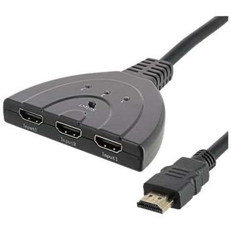 Sedea – Commutateur HDMI 3 entrées 1 sortie Gold Full HD 1080p – Compatible 4K Ultra HD – Installation Plug and Play – 914573