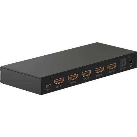 Commutateur HDMI™ 4 sur 1 avec Sortie Audio, 4K@60Hz.