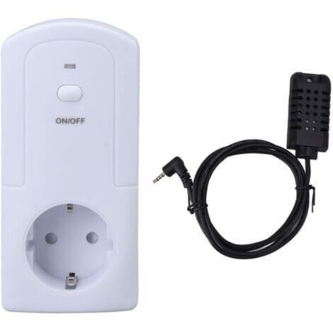 Commutateur Intelligent de Contrôle de Température et Humidité avec Prise Connectée WiFi pour une Gestion à Distance et Programmation Facile -