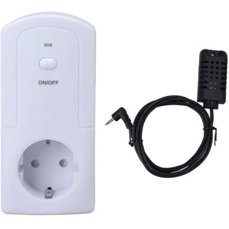 Commutateur Intelligent de Contrôle de Température et Humidité avec Prise Connectée WiFi pour une Gestion à Distance et Programmation Facile -KZQ