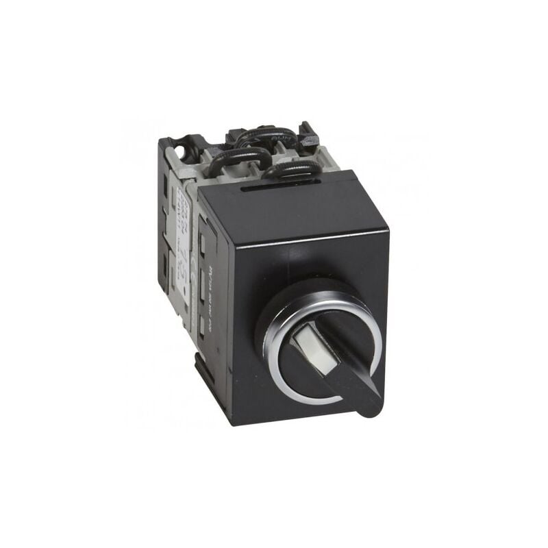 Commutateur inverseur à cames 3P 16A sans position arrêt 48X48mm fixation centrale ø 22mm sur porte PR12 Legrand 027574