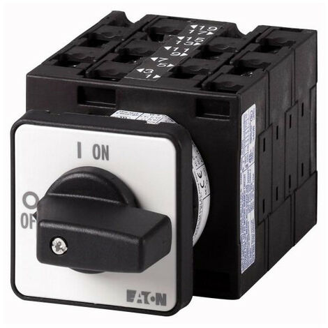 Commutateur inverseur cont.: 10 32A D-Y-0-Y-D 60° à acc. encastré 000016776 EATON T3-5-15876/E