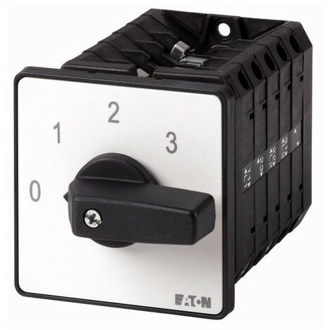 Commutateur inverseur cont.: 10 63A D-Y-0-Y-D 60° à acc. encastré 000214785 EATON T5B-5-15876/E
