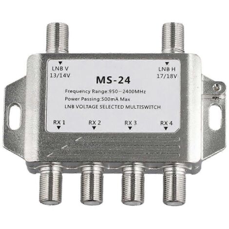 Commutateur multiple de signal satellite DiSEqC 4X2 2 entrées 4 sorties