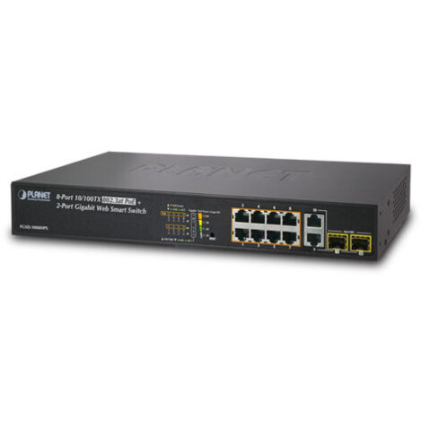 Commutateur Planet FGSD-1008HPS 8 ports PoE+ 5,5 Gbit/s