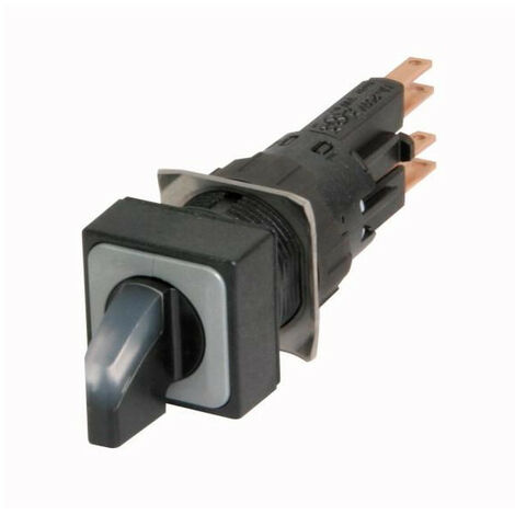 Commutateur rotatif lumineux 2 positions blanc à rappel EATON Q18LWK1-WS