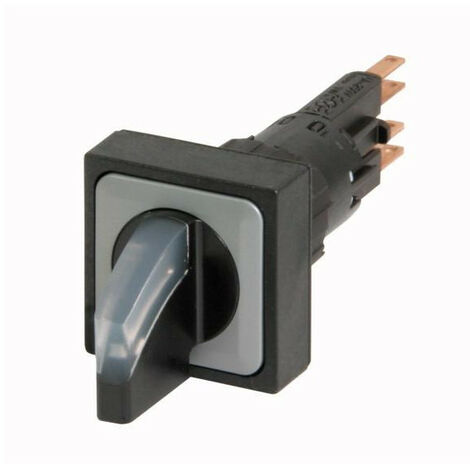 Commutateur rotatif lumineux 3 positions blanc à rappel EATON Q25LWK3-WS