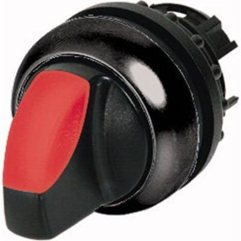 Commutateur rotatif lumineux 3 positions rouge à rappel EATON M22S-WLK3-R