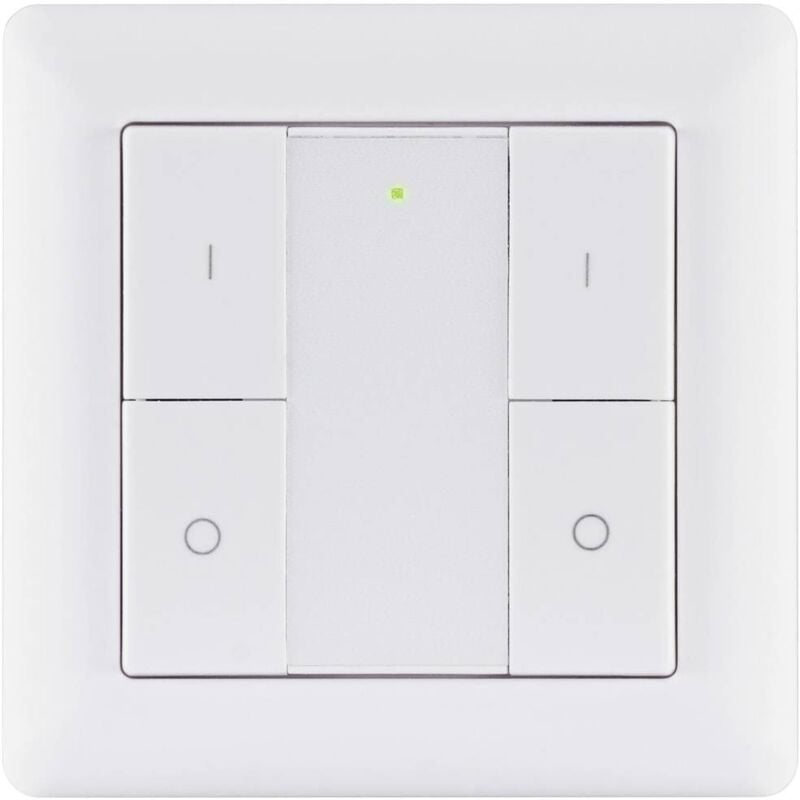 50134 sh zb Wandtaster Doppelwippe On/Off/Dimm Paulmann Home Commutateur sans fil blanc