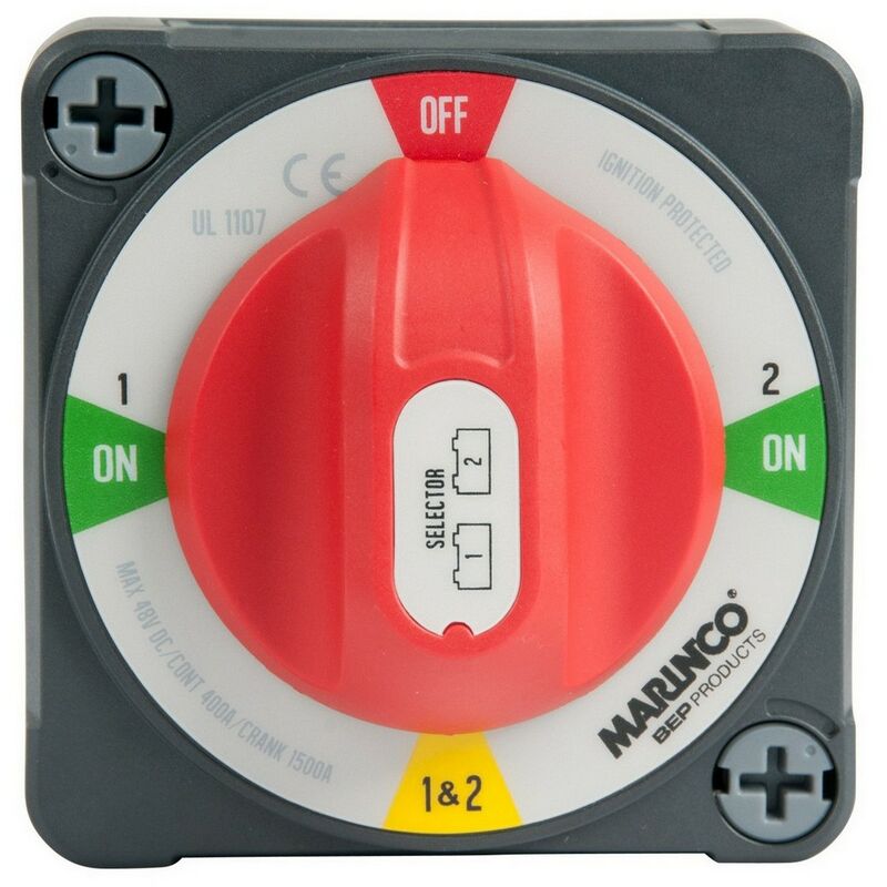 Bep Commutateur/Sélecteur de Batterie 771-S-EZ 400A (1-2-Both-Off) - Contrôle Complet des Circuits