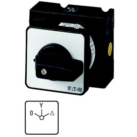 Commutateurs étoile-triangle Contacts: 7 32 A plastron: 0-Y-D 60 ° à accrochage Montage encast EATON T3-4-24/E