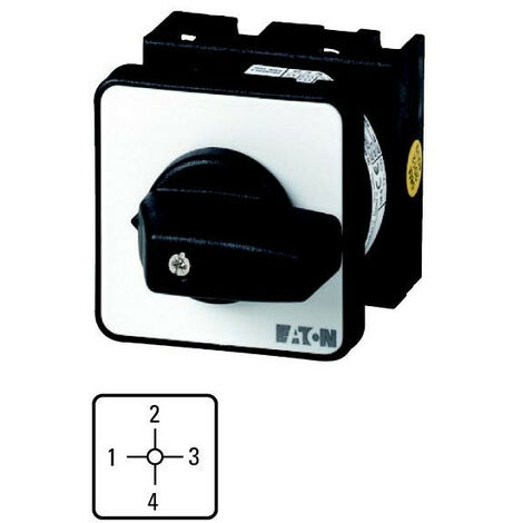 Commutateurs étoile-triangle Contacts: 8 20 A plastron: 0-Y-D 60 ° à accrochage Montage encast EATON T0-4-8410/EZ