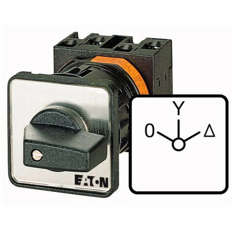 Commutateurs étoile-triangle Contacts: 8 32 A plastron: 0-Y-D 60 ° à accrochage Montage encast EATON T3-4-8410/EZ