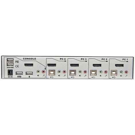 Commutateurs KVM LINDY 4 Port DisplayPort 1.2 KVM Switch Pro Audio USB 2.0