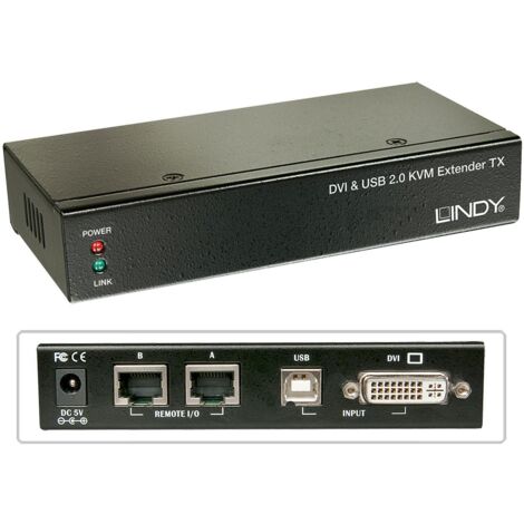 Commutateurs KVM LINDY Kit extender KVM Cat.5 Classic DVI USB audio 50m