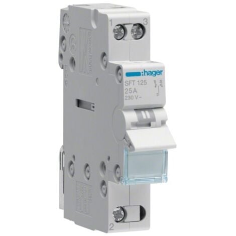 Commutatore 1-0-2 1 polo 1 na + 1 nc 25 a 1 m. din comune in alto hager sft125