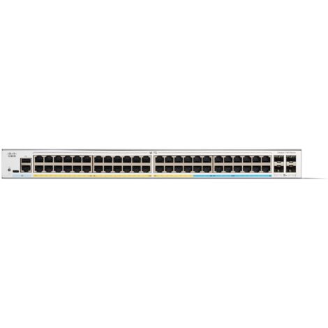 Commutatore Cisco Catalyst 1300-48FP-4G Gestibile con 48 Porte GE PoE Completo, 4 Porte SFP 1GE, Garanzia Limitata a Vita