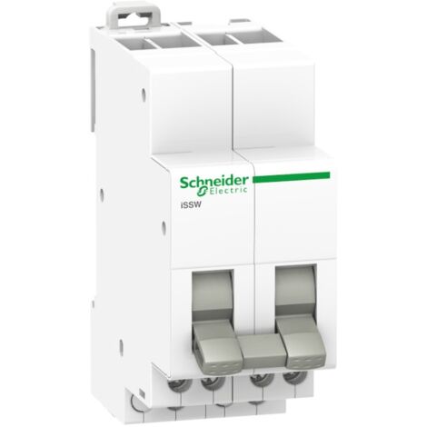 Commutatore Schneider 1-0-2 20A 2 moduli ISSW 2 circuiti A9E18074