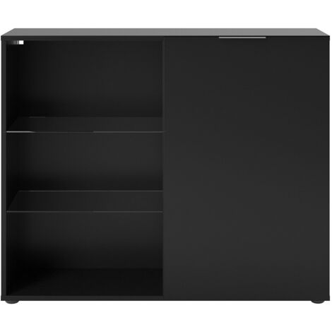 Comò 1 Porta 3 Ripiani L99cm - Dark