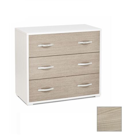 Comò 3 cassetti colore olmo 91x45x81H