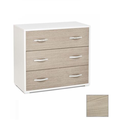 Como 'con caja frontal blanca Olmo 3 cajones 91x45xH 81