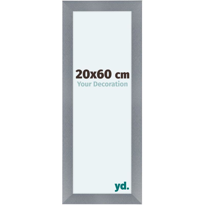 Yd. - Cadre Photo 20x60 cm - Aluminium - Brossé - mdf - Como.