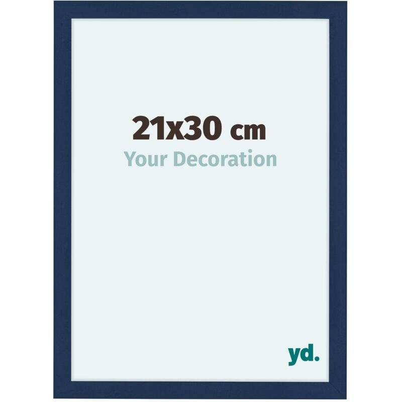 Yd. - Cadre Photo 21x30 cm - Bleu Foncé Patiné - mdf - Como.