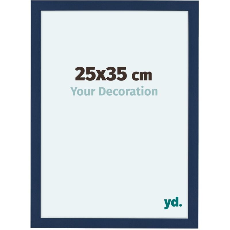 Yd. - Cadre Photo 25x35 cm - Bleu Foncé Patiné - mdf - Como.