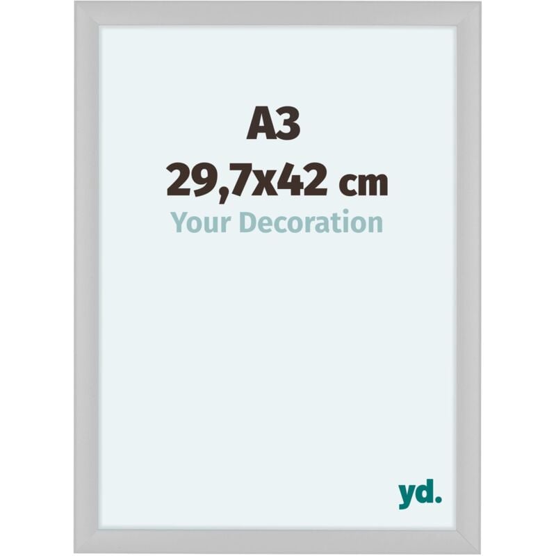 Cadre Photo A3 - 29.7x42 cm - Blanc Brillant - MDF - Como.