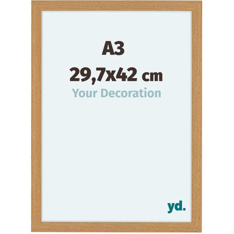 Cadre Photo A3 - 29.7x42 cm - Hêtre - mdf - Como.
