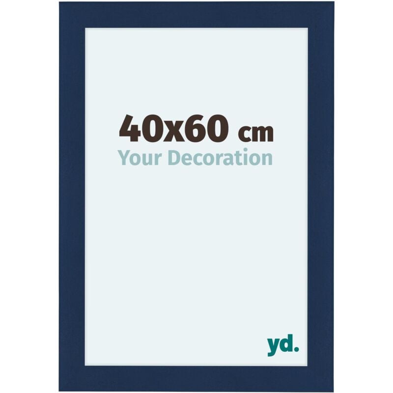 Yd. - Cadre Photo 40x60 cm - Bleu Foncé Patiné - mdf - Como.