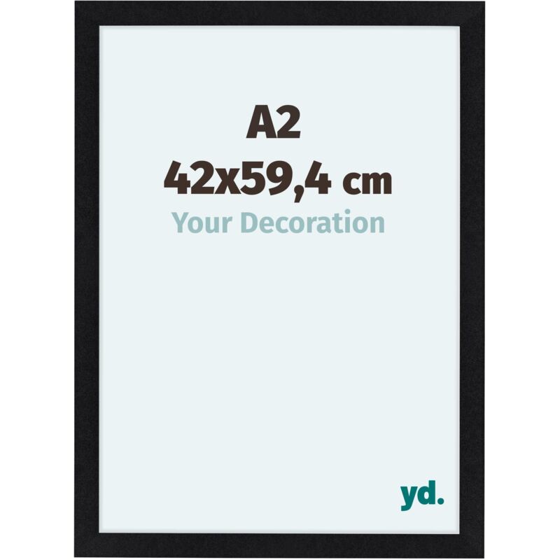 Cadre Photo A2 - 42x59.4 cm - Noir Mat - mdf - Como.