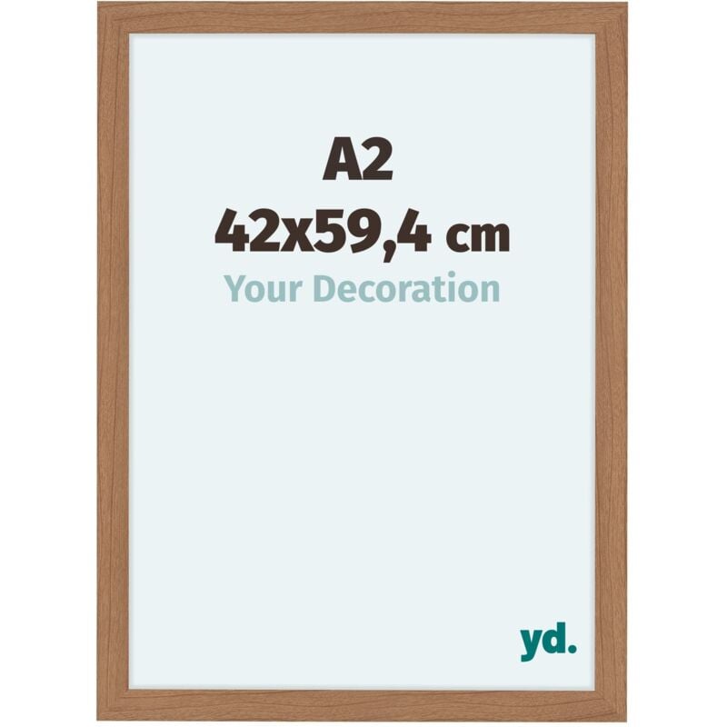 Yd. - Cadre Photo A2 - 42x59.4 cm - Noyer clair - mdf - Como.