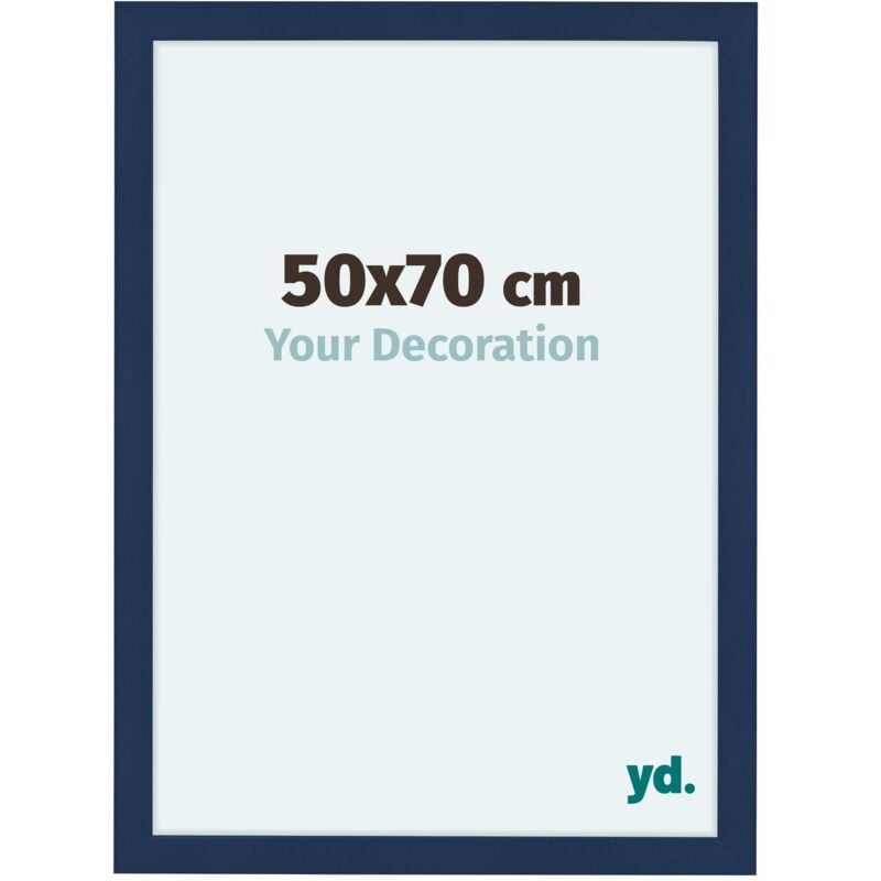 Yd. - Cadre Photo 50x70 cm - Bleu Foncé Patiné - mdf - Como.