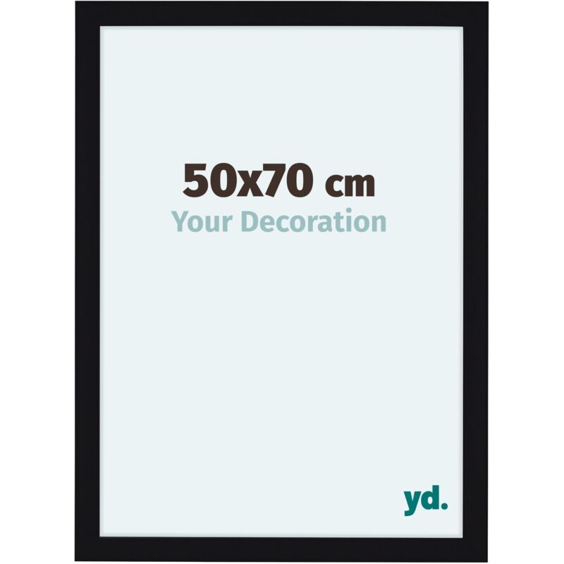 Cadre Photo 50x70 cm - Noir Brillant - MDF - Como.