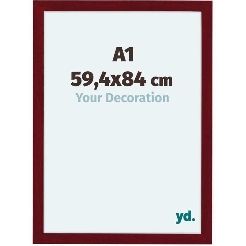 Cadre Photo A1 - 59.4x84 cm - Vin Rouge Patiné - MDF - Como.