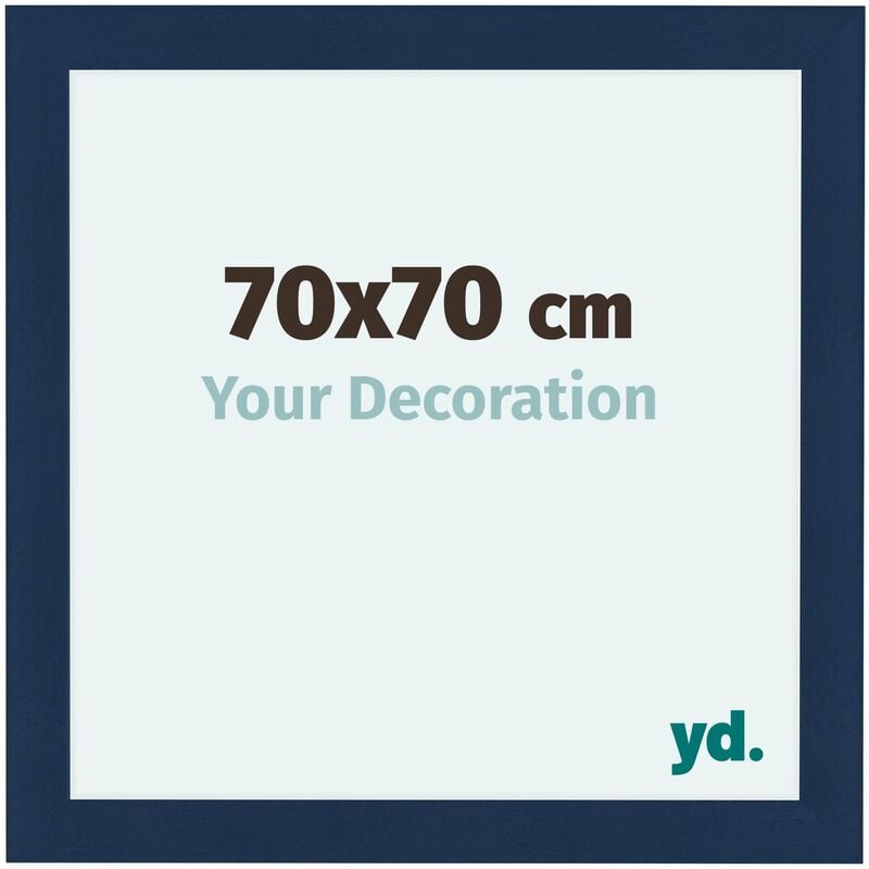 Cadre Photo 70x70cm Bleu Foncé Patiné mdf Como.