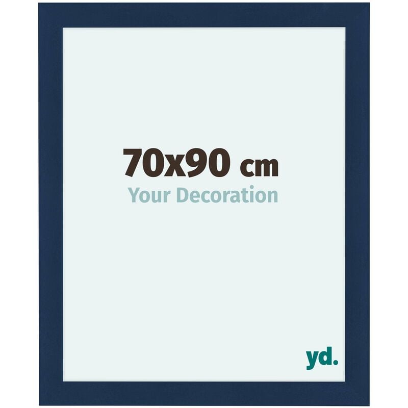 Yd. - Cadre Photo 70x90cm Bleu Foncé Patiné mdf Como.