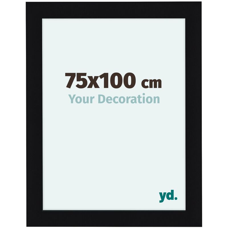 Cadre Photo 75x100 cm - Noir Brillant - MDF - Como.