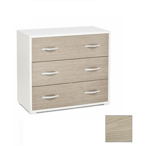 Como 'mit weißer Frontbox Ulme 3 Schubladen 91x45xH 81