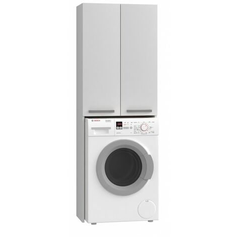 COMO - Mobile per lavatrice in stile moderno - 183x64x30 - 2 ante + 4 ripiani