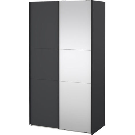 Como Schiebetürenschrank 2 Türen 120x220cm matt grau.
