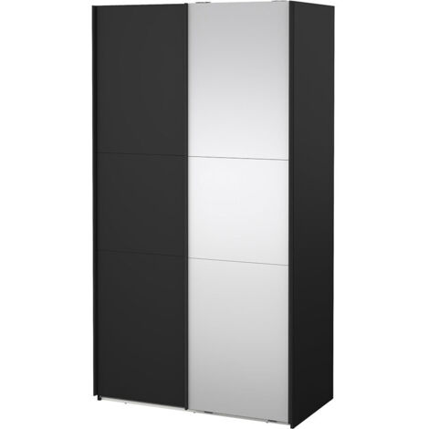 Como Schiebetürenschrank 2 Türen 120x220cm matt schwarz.