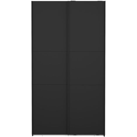 Como Schiebetürenschrank 2 Türen 120x220cm matt schwarz.