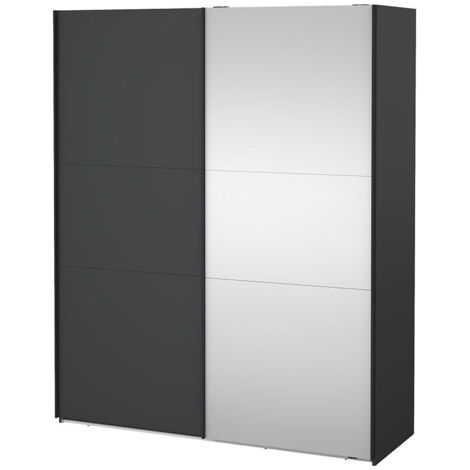 Como Schiebetürenschrank 2 Türen 180x220cm matt grau.
