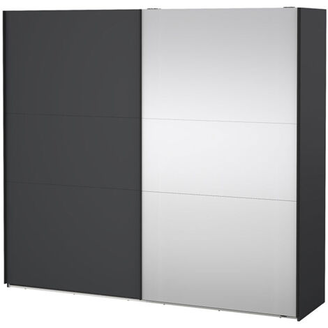 Como Schiebetürenschrank 2 Türen 245x220cm matt grau.