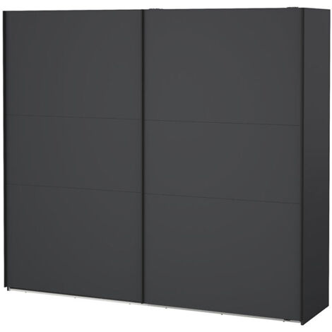 Como Schiebetürenschrank 2 Türen 245x220cm matt grau.