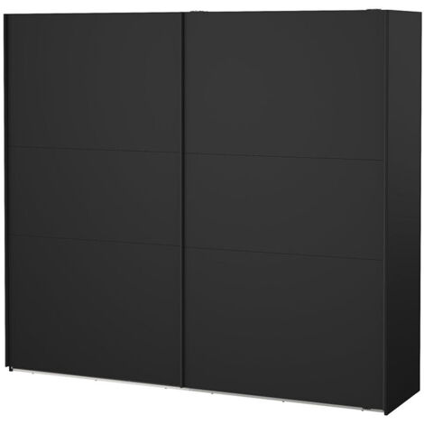 Como Schiebetürenschrank 2 Türen 245x220cm matt schwarz.